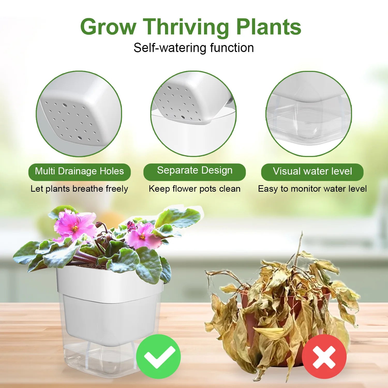 Magnetic Easy Grow Self-Watering Pot